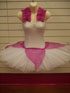 White Tutu with Detachable Pink Chiffon Overlay.