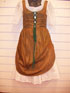 Brown Dress with Gold/Brown overlay.