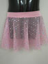Pink sequin chiffon skirt.
