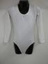 White long sleeved leotard. Some are shiny lycra while the rest are cotton lycra.
Also half of them have the sequin desigh as shown in the picture, the others are plain.
