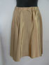 Gold satin skirt with elastic waistband.