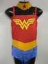 Wonder Woman Costume.
This costume comes with top, undies, belt, headband, knee high socks, arm bands.