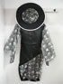 Witch Costume.
Black and silver spider print dress with a witch hat.