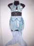Mermaid Costume.
Bikini halterneck top and matching skirt with headband.
This costume is also available in assorted colours. (Pink, dark blue, silver, light purple, red, yellow, green)